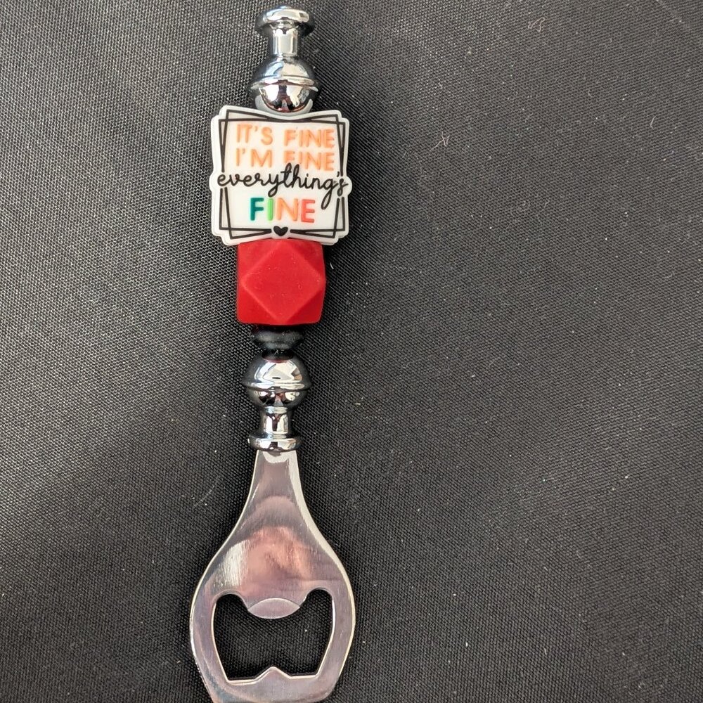 Handmade I'm Fine Bottle Opener